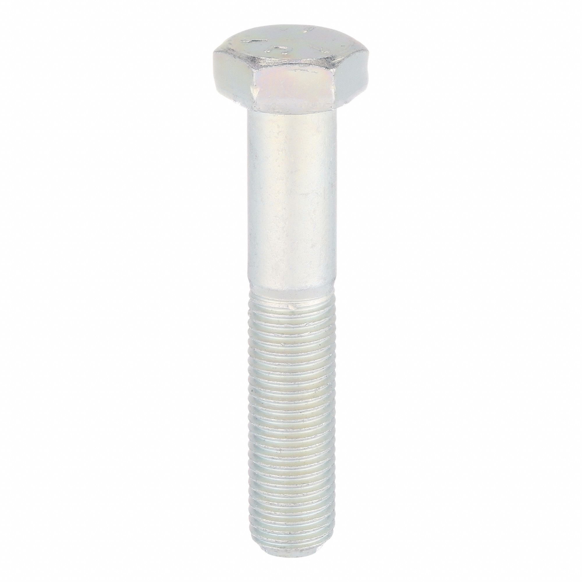 Hex Head Cap Screw: Steel, Grade 5, Zinc Plated, 3/8"-24, Fine, 2 in lg, Made in USA*, Inch, 25 PK