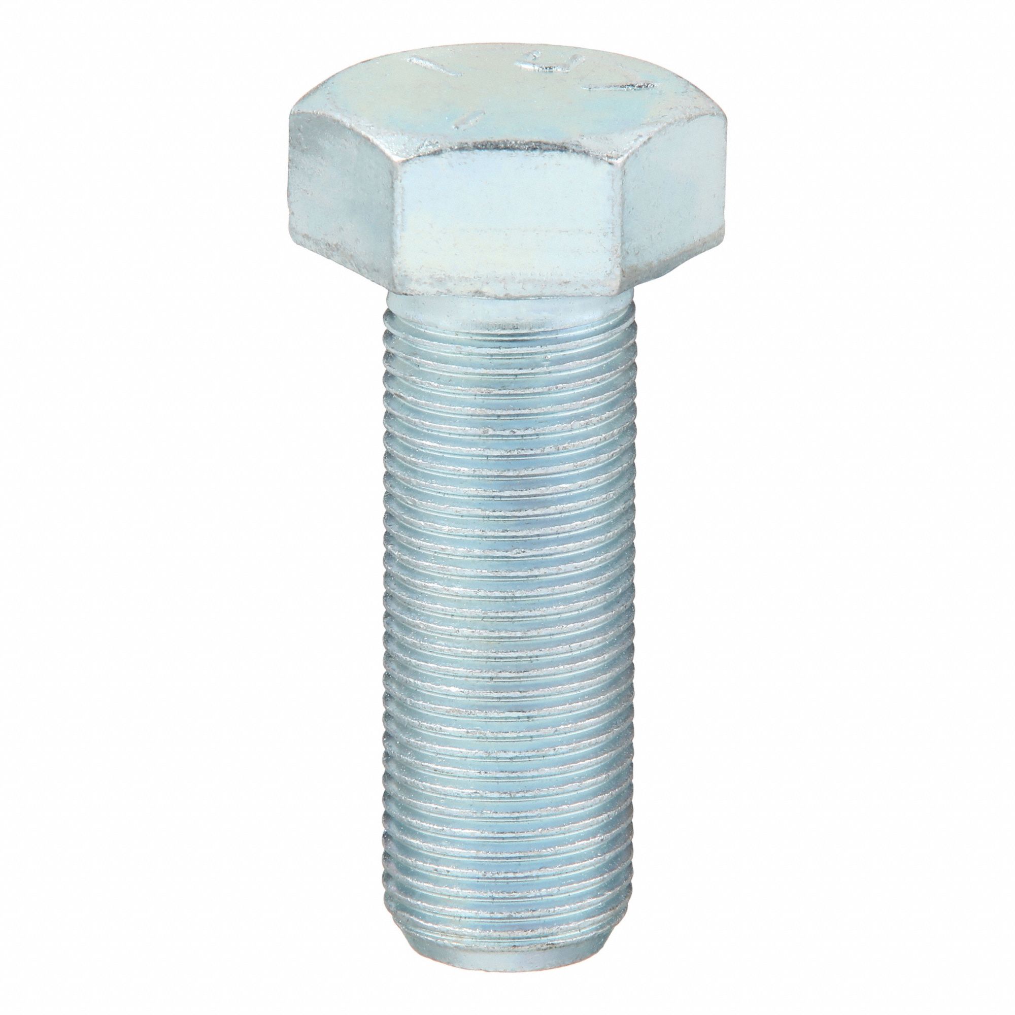 Hex Head Cap Screw: Steel, Grade 5, Zinc Plated, 7/8"-14, Fine, 2 1/2 in lg, Made in USA*, 5 PK
