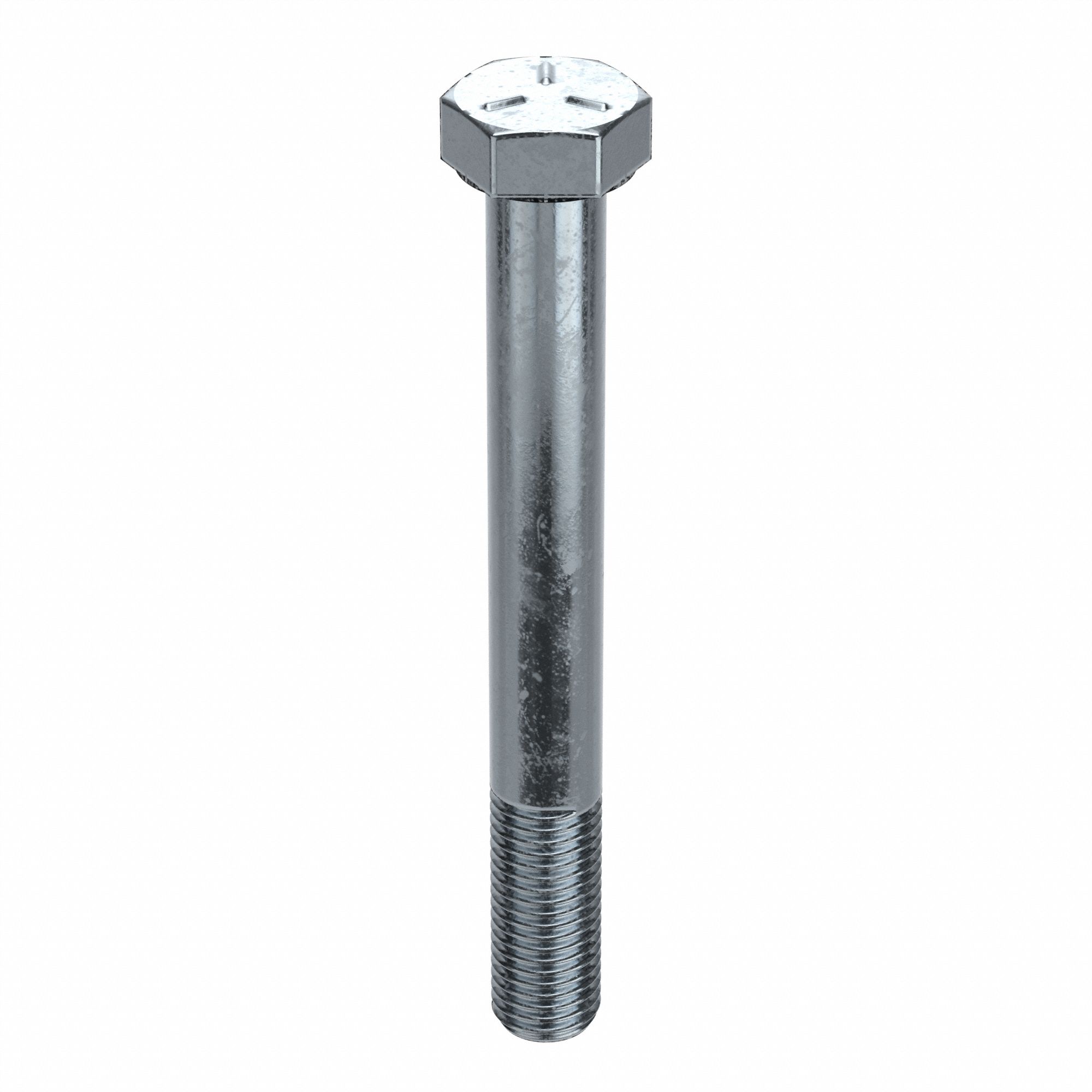 Hex Head Cap Screw: Steel, Grade 5, Zinc Plated, 7/8"-9, Coarse, 7 1/2 in lg, Made in USA*, Inch