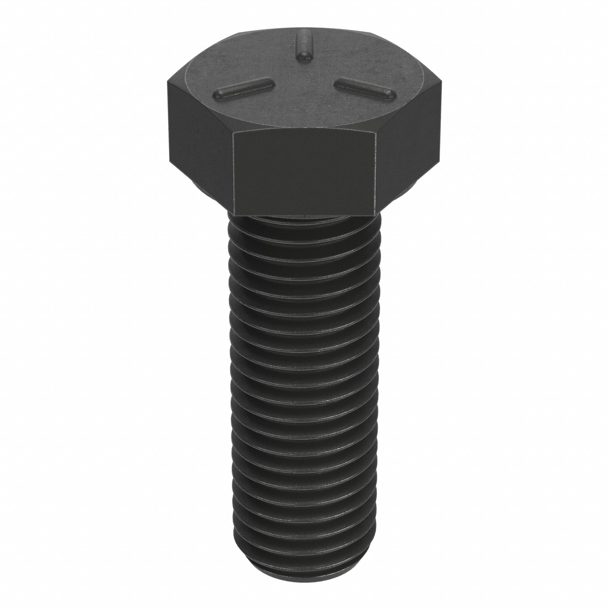 Hex Head Cap Screw: Steel, Grade 5, Black Oxide, 3/4"-10, Coarse, 2 1/2 in lg, Fully Threaded, 5 PK
