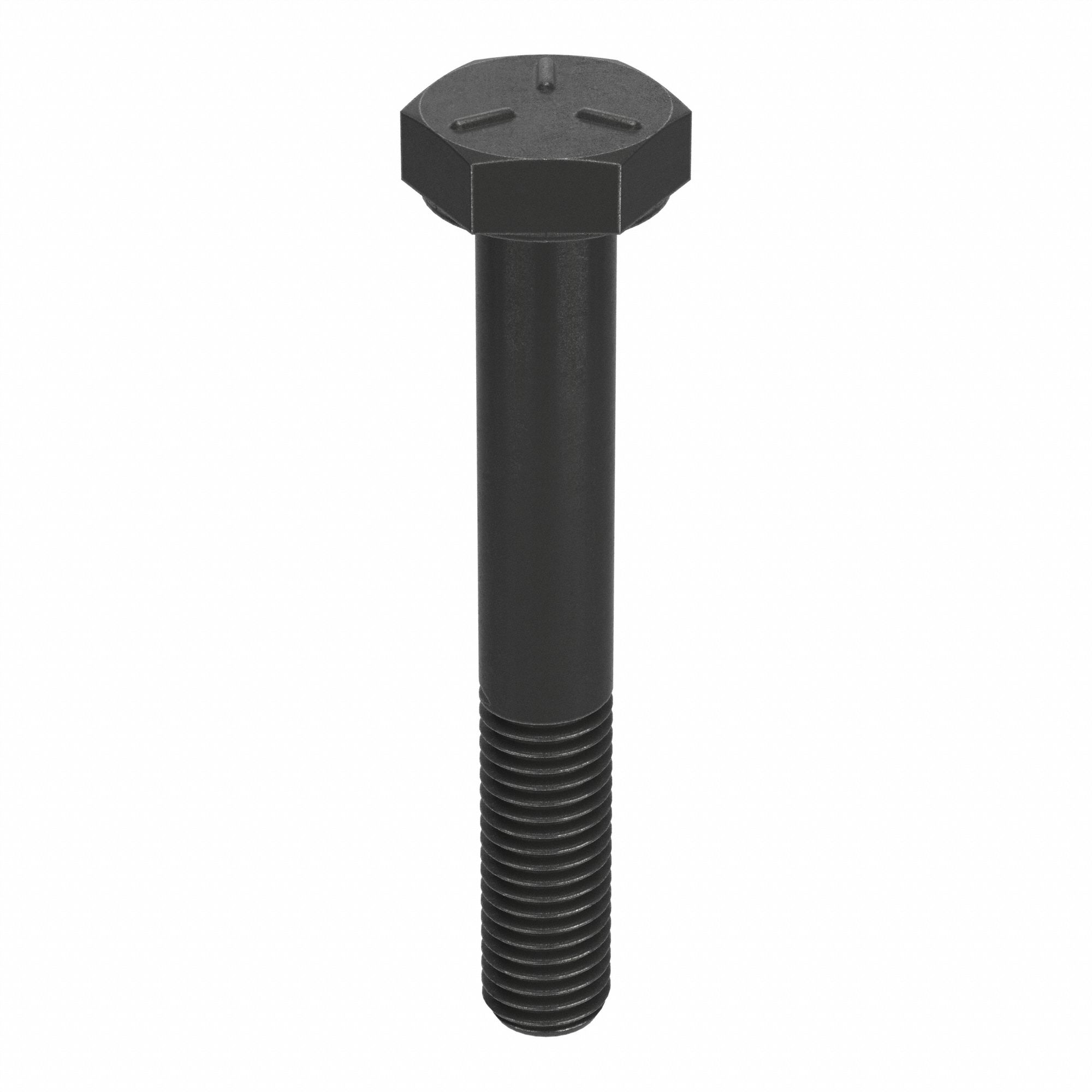 HEX HEAD CAP SCREW, STEEL, UNF, GRADE 5, BLACK OXIDE, ¼