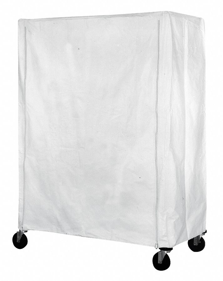 38X118 - Cart Cover 24x24x54 White Nylon Zipper