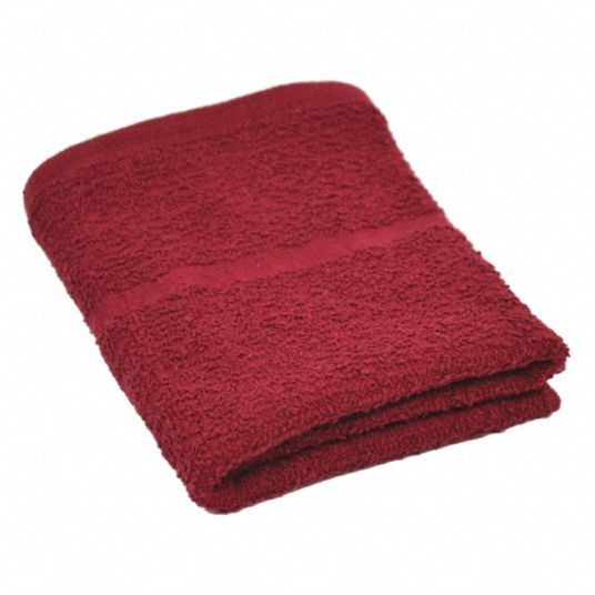 R & R TEXTILE, Burgundy, 27 in Overall Lg, Hand Towel - 38X628|71626 ...