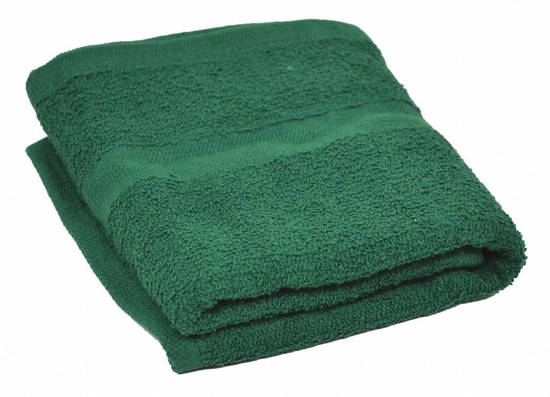 R & R TEXTILE Hand Towel Hunter Green, 16 in Wd, 27 in Lg, 12 PK