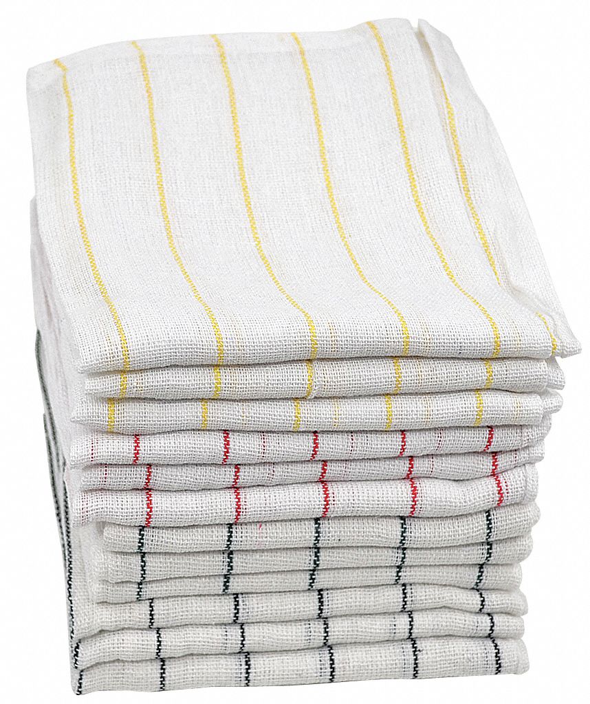 R & R TEXTILE Glass Towel, 15x25", Assorted Colors, PK12 38X63531600