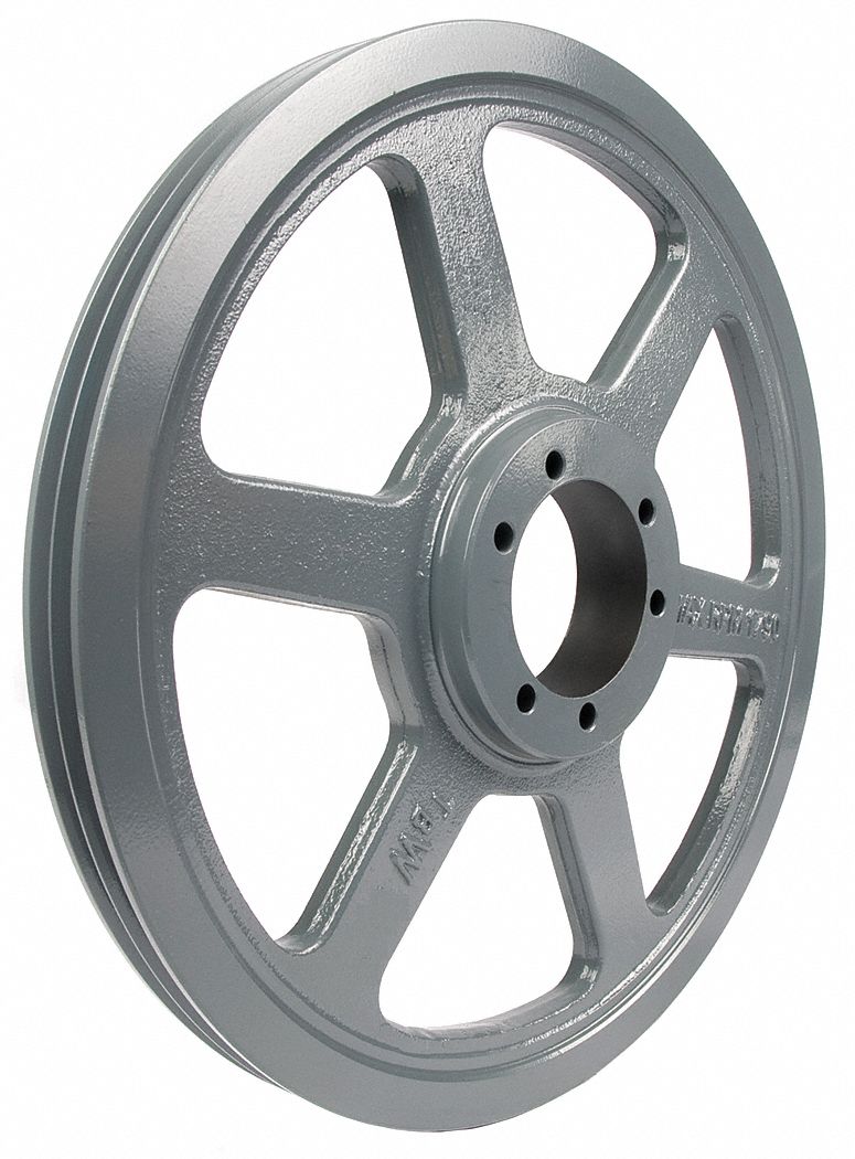 V-Belt Pulley: B234, 2 Groove, 23.75 in OD, Bushed Bore, SF, Quick Detachable