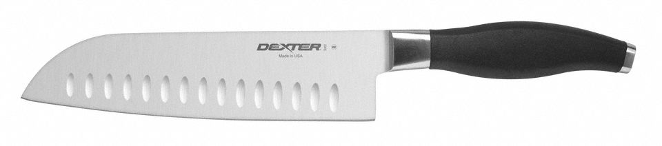 Santoku Knife 7 in Blade Black Handle