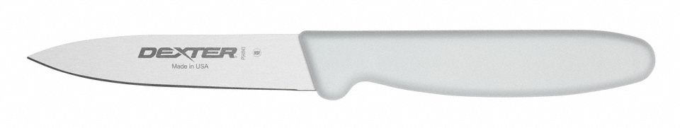 Paring Knife 3 1/2 in Blade White Handle