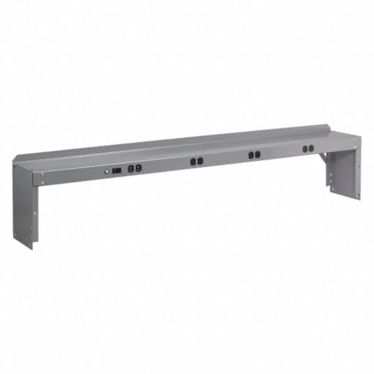 TENNSCO Electrical Shelf Riser, Steel, 12 in Height, 72 in Width, 15 in ...