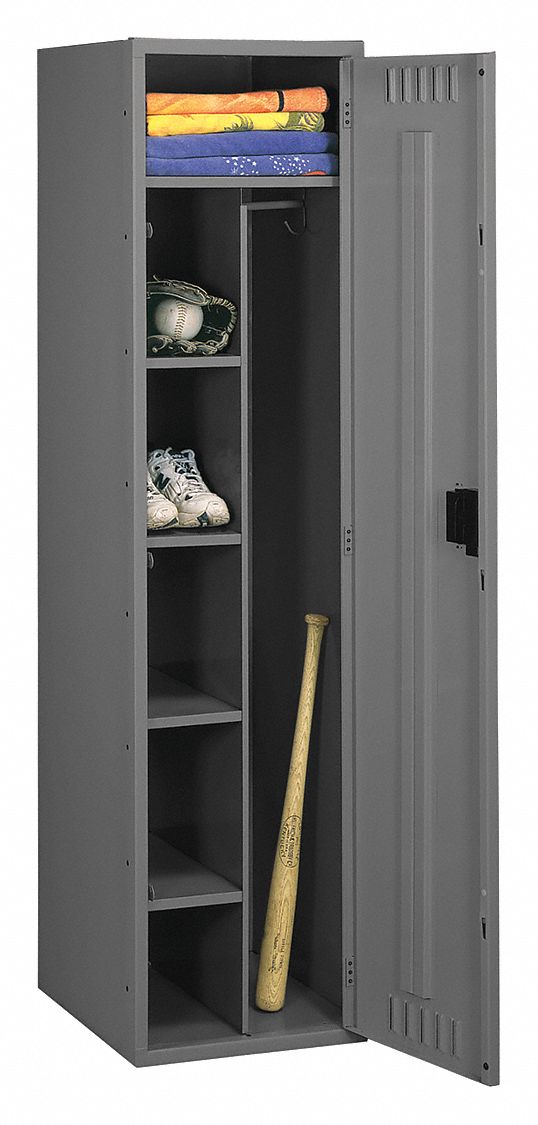 TENNSCO, 24 in x 24 in x 72 in, Louvered, Wardrobe Locker