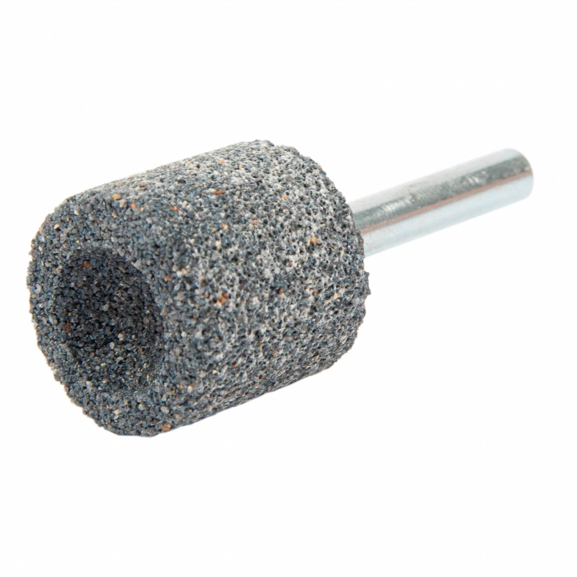 MOUNTED POINT, FOR STEEL/CAST IRON, A-38, A36 GRIT, 34500 RPM, 1 X 1 IN, SHAFT 1/4 IN