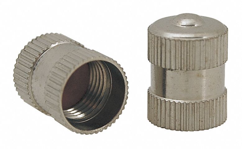 IMPERIAL SUPPLIES Valve Cap: Tire Valve Caps, Grip Seal, Round, Silver, 1/2  in Overall Lg