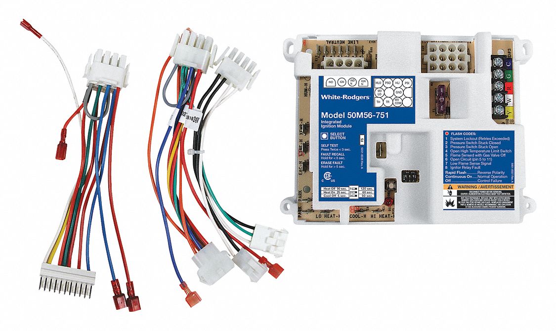 Furnace Control Board: OEM, Integrated, Compatible Brand Carrier/ICP/White-Rodgers, 25V AC, 25V