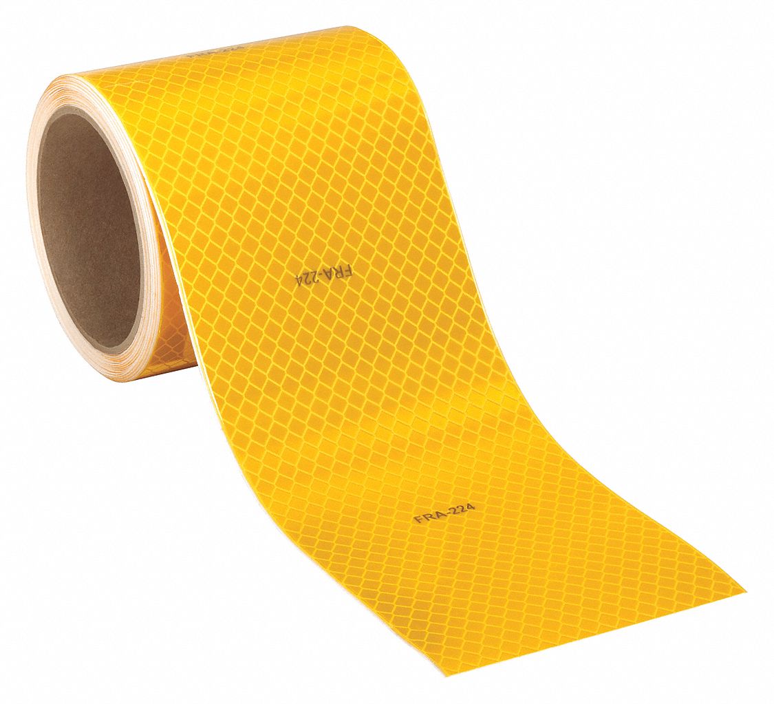 Rail Cars, Fluorescent Yellow, Reflective Tape 38XP26983 Grainger