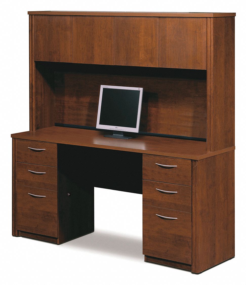 Bestar Credenza And Hutch, Tuscany Brown - 38xp68