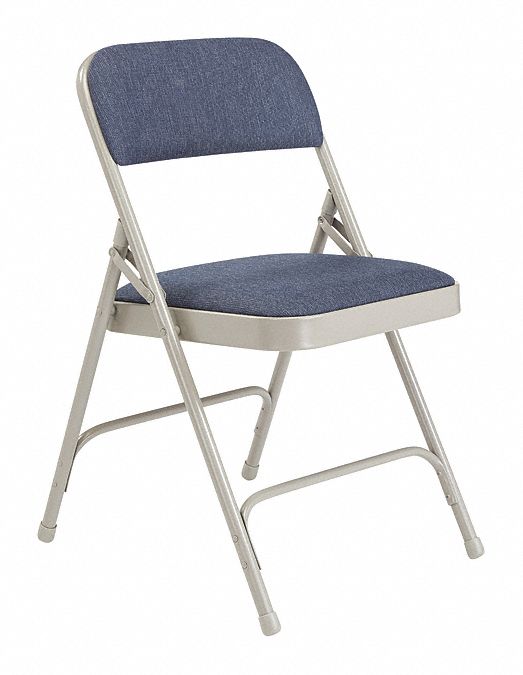 FOLDING CHAIR,FABRIC,29-1/2IN H,GRAY,PK4