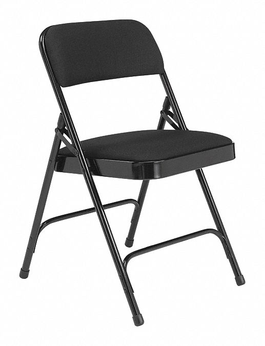 FOLDING CHAIR,FABRIC,29-1/2INH,BLACK,PK4