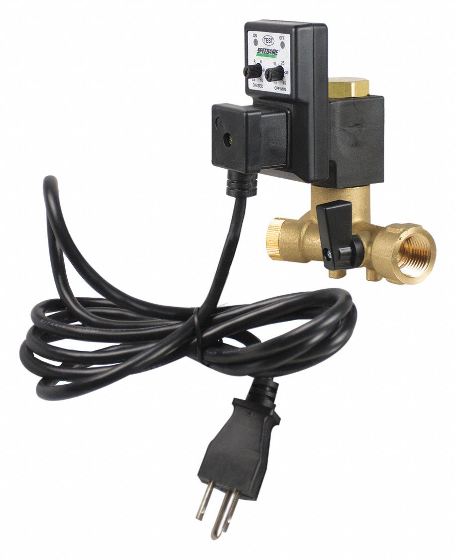 TIMED ELECTRIC AUTO DRAIN VALVE,1/8IN SZ