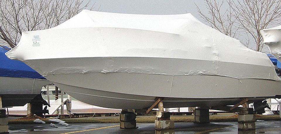 SHRINK FILM, FOR BOAT, WHITE, 125 X 14 FT, 7 MIL