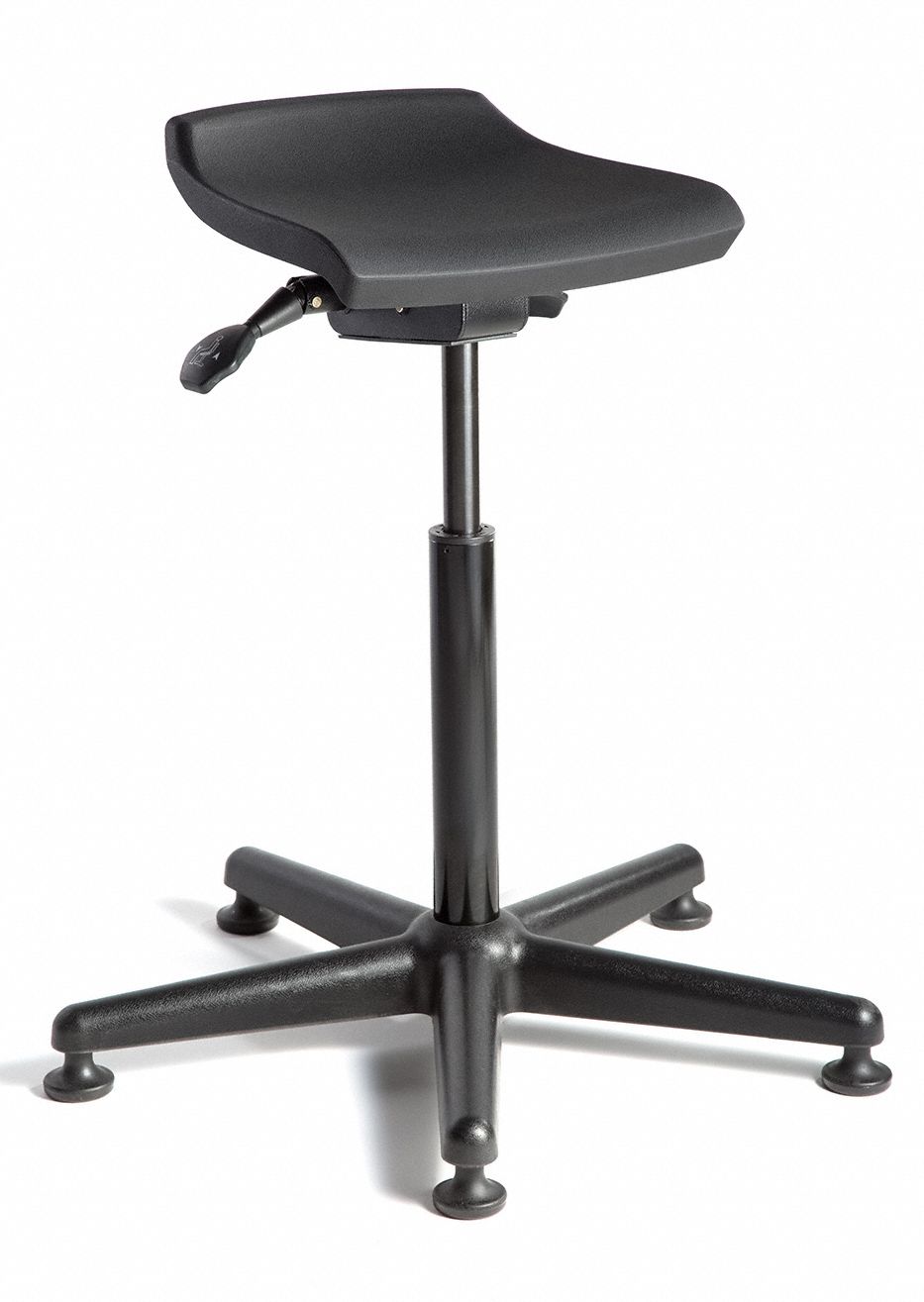 BEVCO Sit/Stand Stool with 22 in to 32 in Seat Height Range and 300 lb ...