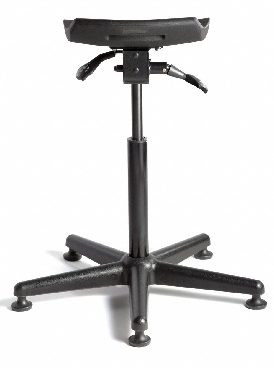 BEVCO Sit/Stand Stool: 32 in Overall Ht, 14 in Seat Wd, Pneumatic Lever ...