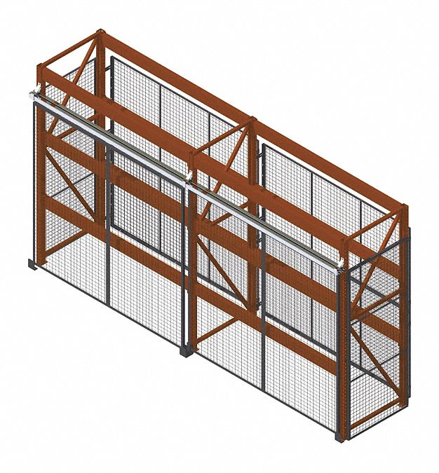 WIRECRAFTERS, 2 Bays, 144 in x 48 in x 96 in, Enclosure Kit