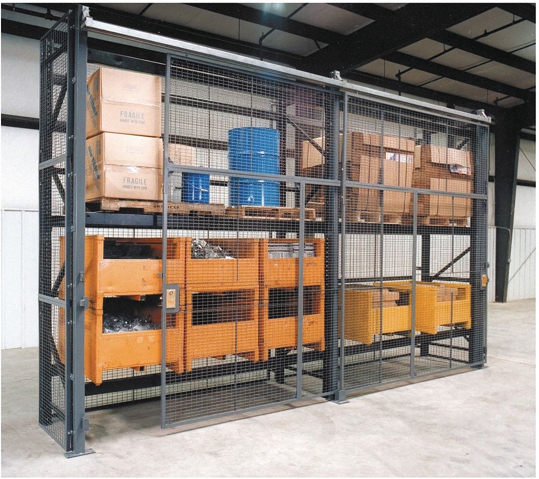 Enclosure Kit: 5 Bays, 96 in x 48 in x 96 in, 10 ga, Steel, Powder Coated, Gray