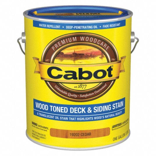 CABOT Toned Flat Exterior Stain for Wood, Cedar, 1 gal 38Y042140.