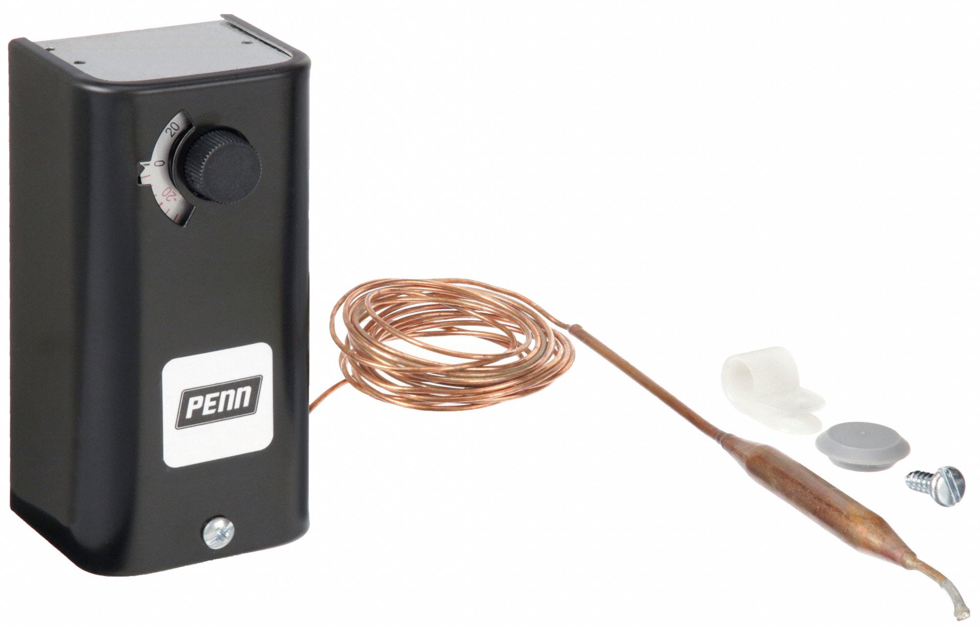 LINE VOLT MECHANICAL THERMOSTAT, -30 °  TO 100 ° F, STEEL, ADJUSTABLE, 3 °  TO 12 ° F
