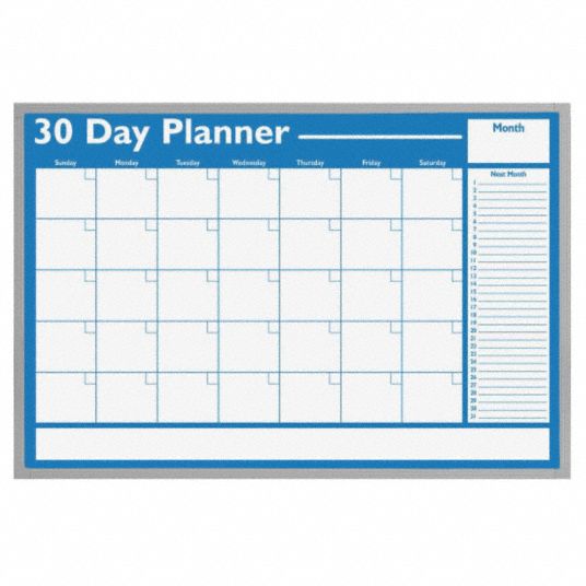 MAGNA VISUAL GlossFinish Plastic Calendar Planning Board, Wall Mounted