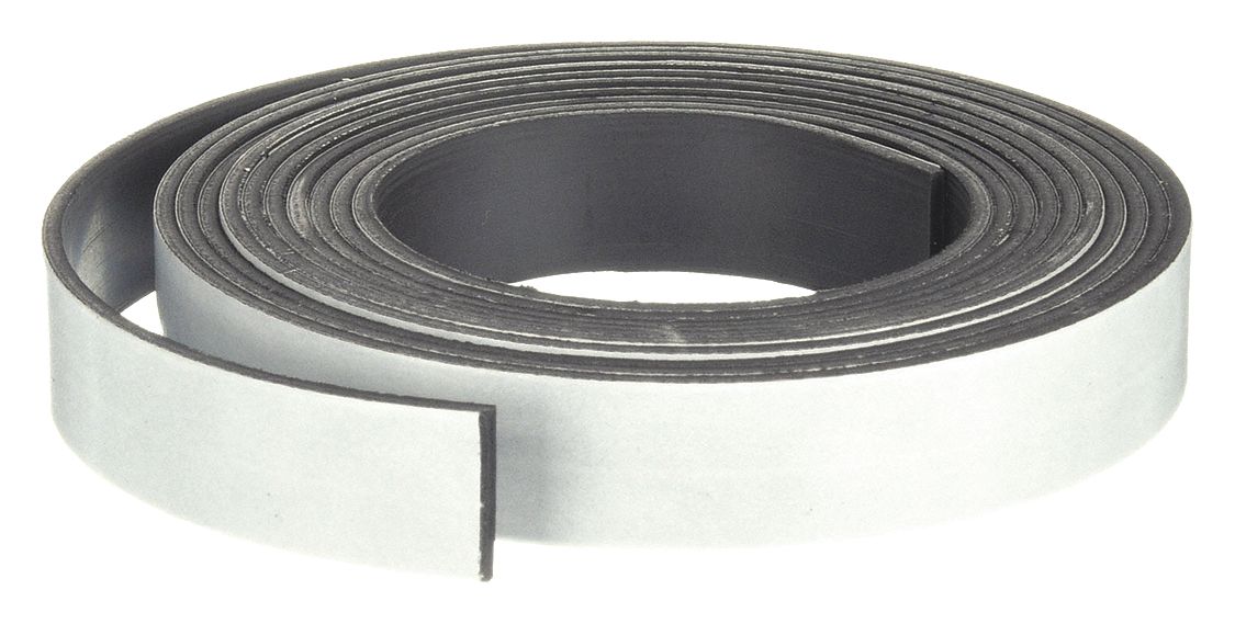 ADHESIVE MAGNETIC STRIP,7FT L X 1/2IN W