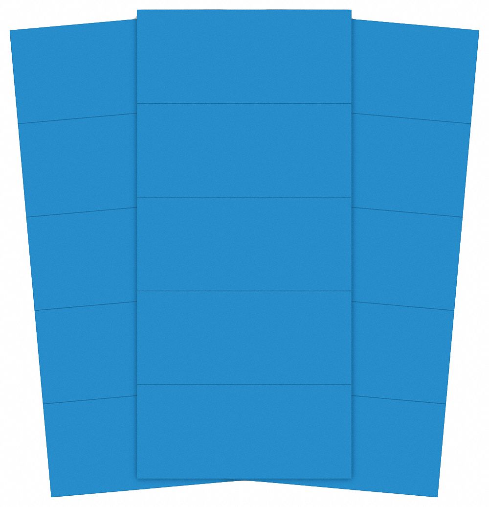 MAGNETIC STRIPS,PRE-CUT,2IN,BLUE,PK25