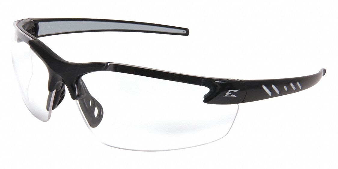 LUNETTES DE LECTURE, DEMI-MONTURE, ENVELOPPANTE, NYLON/PC, ANTIRAYURES, NOIR/TRNSP, M, +1,50