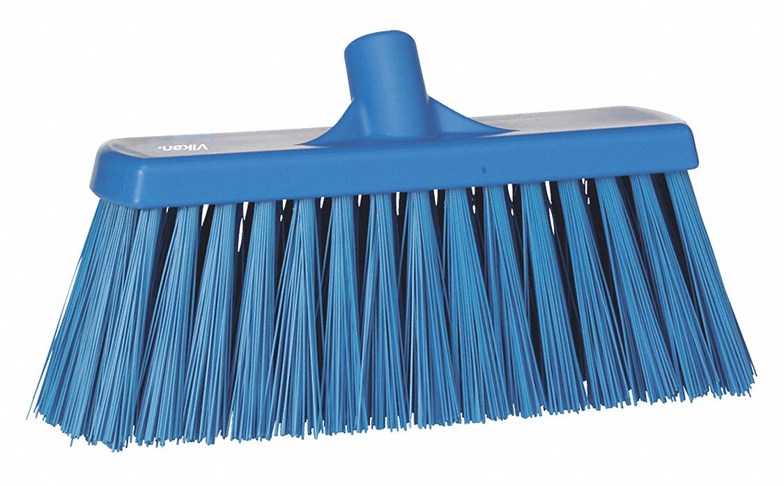 12IN BROOM, STIFF, BLUE