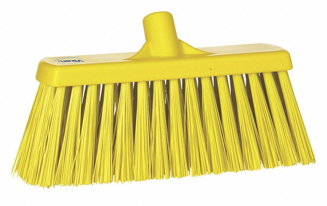 12IN BROOM, STIFF, YELLOW