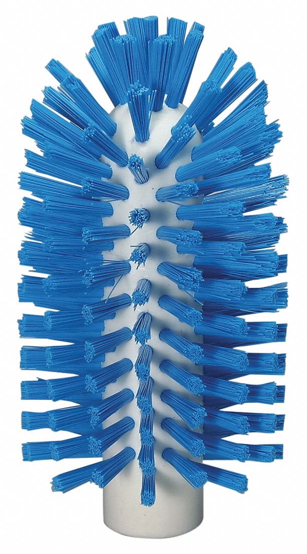 TUBE AND PIPE BRUSH, POLYESTER BRISTLE, BLUE, 3 IN BRUSH DIAMETER, 5½ IN BRUSH L