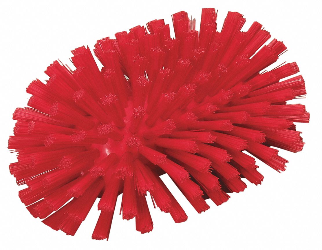 TANK SCRUB BRUSH, MEDIUM, 8⅜ IN BRUSH L, RED