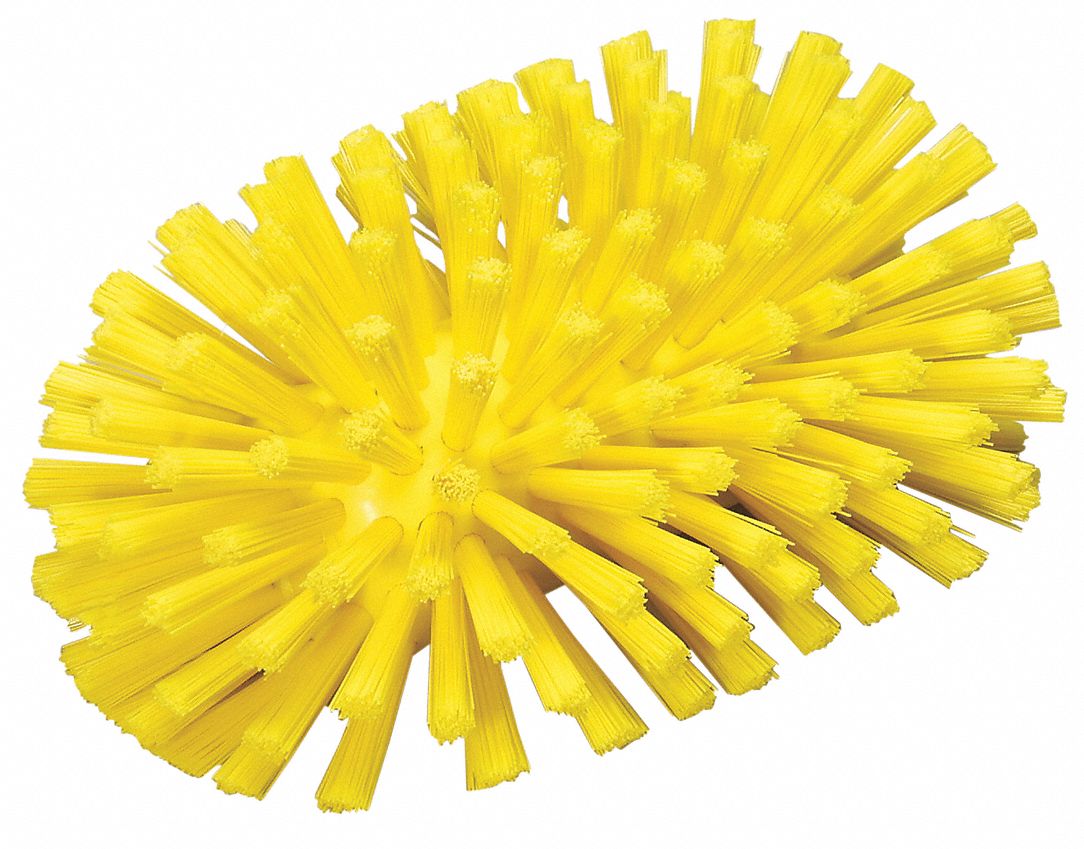 TANK SCRUB BRUSH, MEDIUM, 8⅜ IN BRUSH L, YELLOW