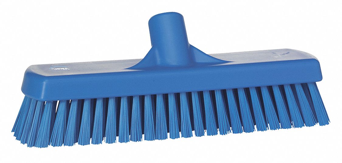 Vikan 70603 12 Deck/Wall Scrub- Stiff, Blue