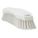 SCRUB BRUSH, STIFF, PLASTIC, 7½ IN BRUSH L, 7½ IN HANDLE L, 2½ IN HEAD W, WHITE