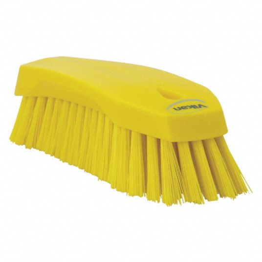 Vikan | Narrow Head Long Handle Stiff Cleaning Brush Blue