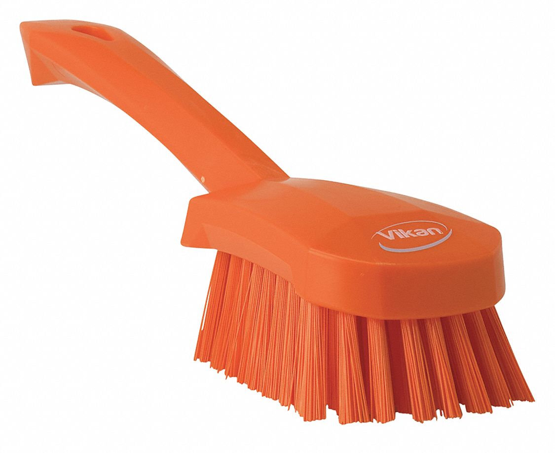 SHORT-HANDLED HAND BRUSH STIFF ORG