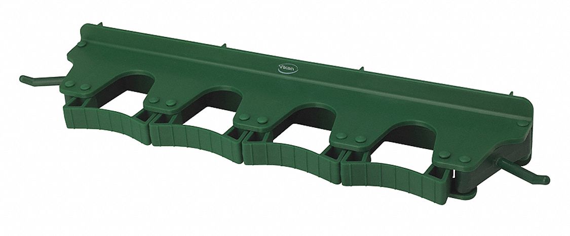 Tool Wall Bracket, Poly, Green, 17-1/2 in