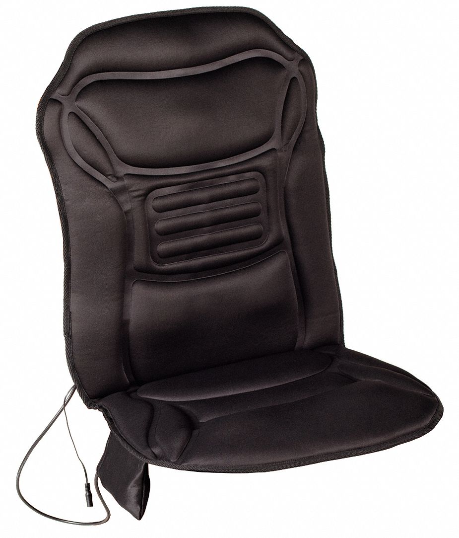 Massage Seat Cushion: 6 Motor, Black, Polyester with Foam Interior