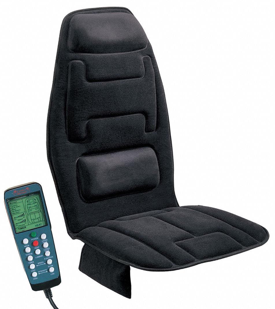 Comfort Products Massage Seat Cushion, 10 Motor with Heat, Black 60-2910