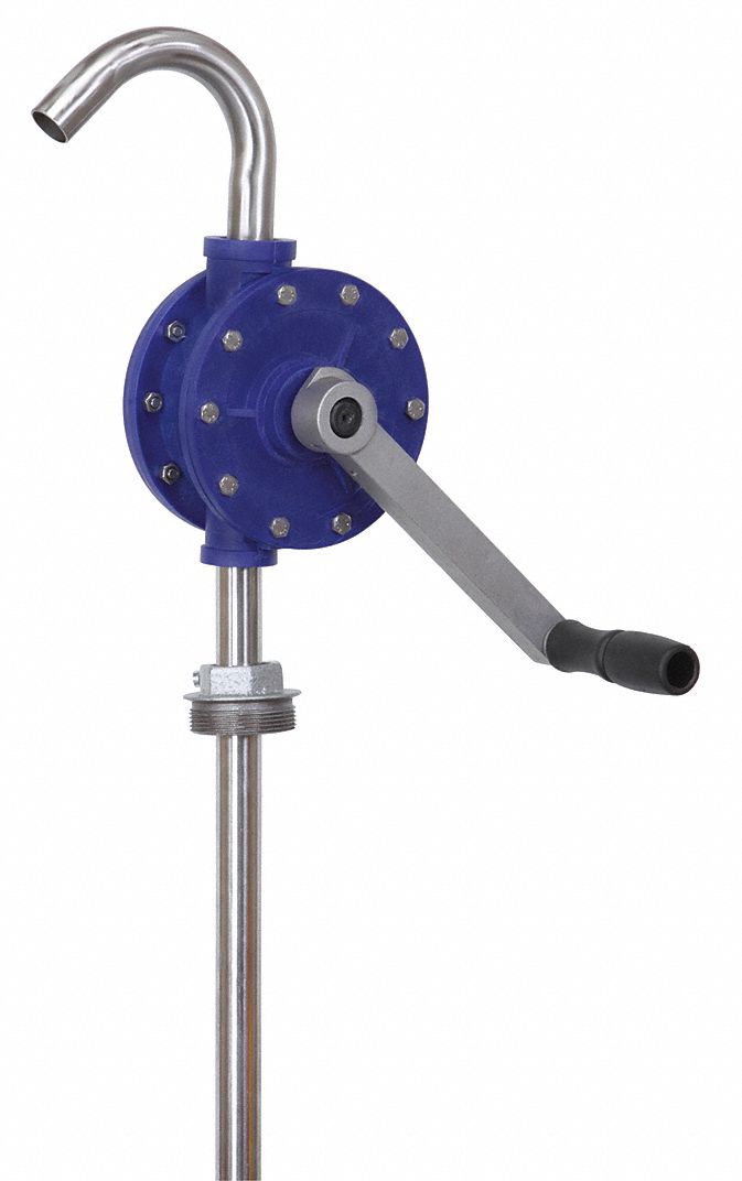 DAYTON Hand Operated Drum Pump: Rotary, 15 gal_30 gal_55 gal For Container  Size, Includes Spout