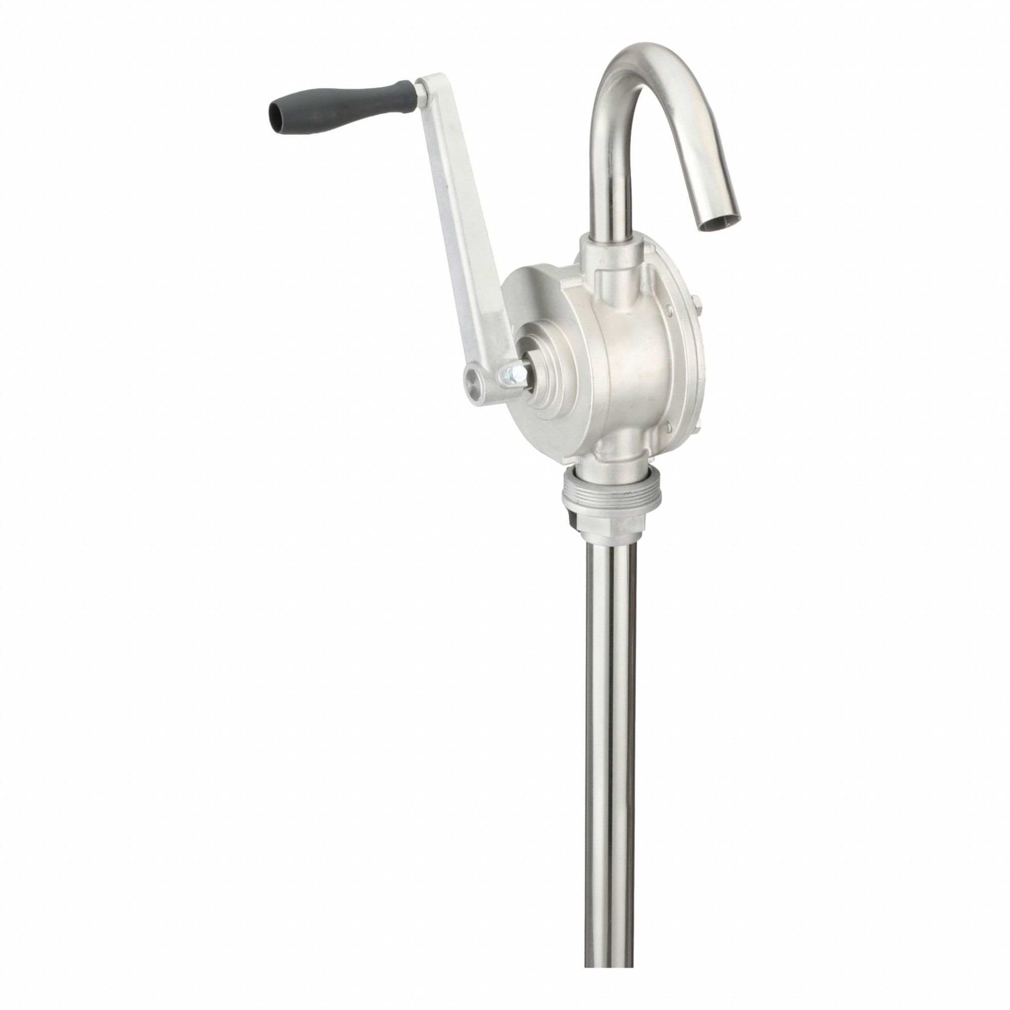 Hand Pump: Rotary Action, Pump with Spout, 304 Stainless Steel Housing, 12.8 oz per stroke