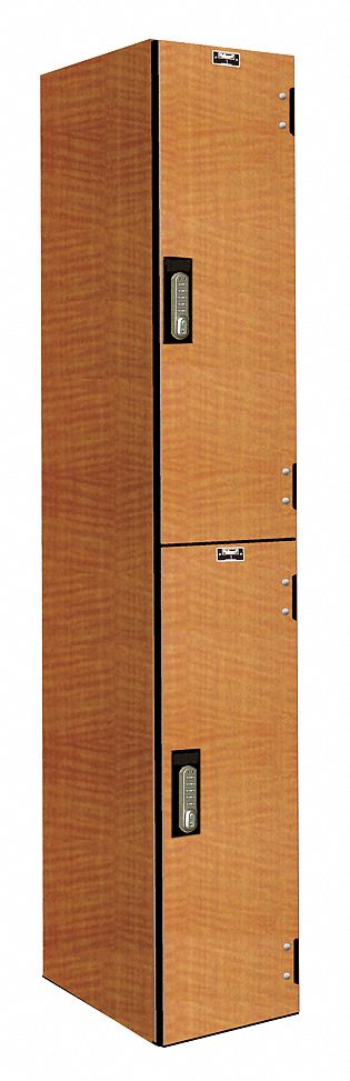 Wardrobe Locker: 12 in x 18 in x 72 in, Solid, 2 Tiers, 1 Units Wide, Electronic Keypad