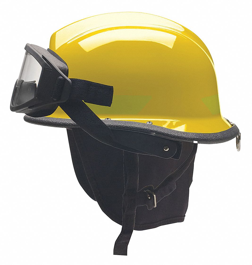 BULLARD, 61/2 to 8 Fits Hat Size, Yellow, Fire Helmet 38YA04
