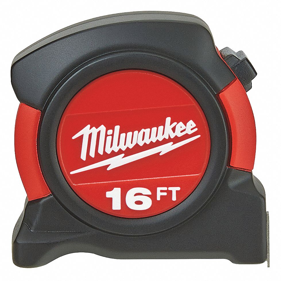 MILWAUKEE 16 ft. Steel SAE Tape Measure, Black/Red 38YG9348225516